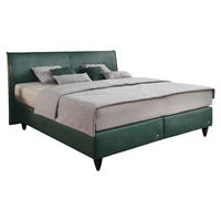 BOXSPRINGBETT 200/200 cm  in Petrol  - Petrol/Schwarz, Design, Kunststoff/Textil (200/200cm) - RUF Betten