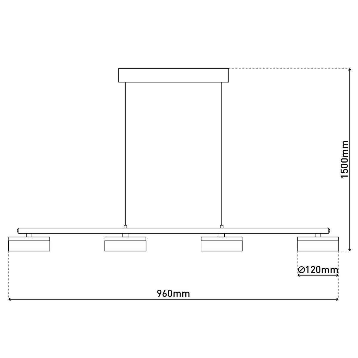 LED-PENDELLEUCHTE 96/12/150 cm   - KONVENTIONELL (96/12/150cm) - Näve