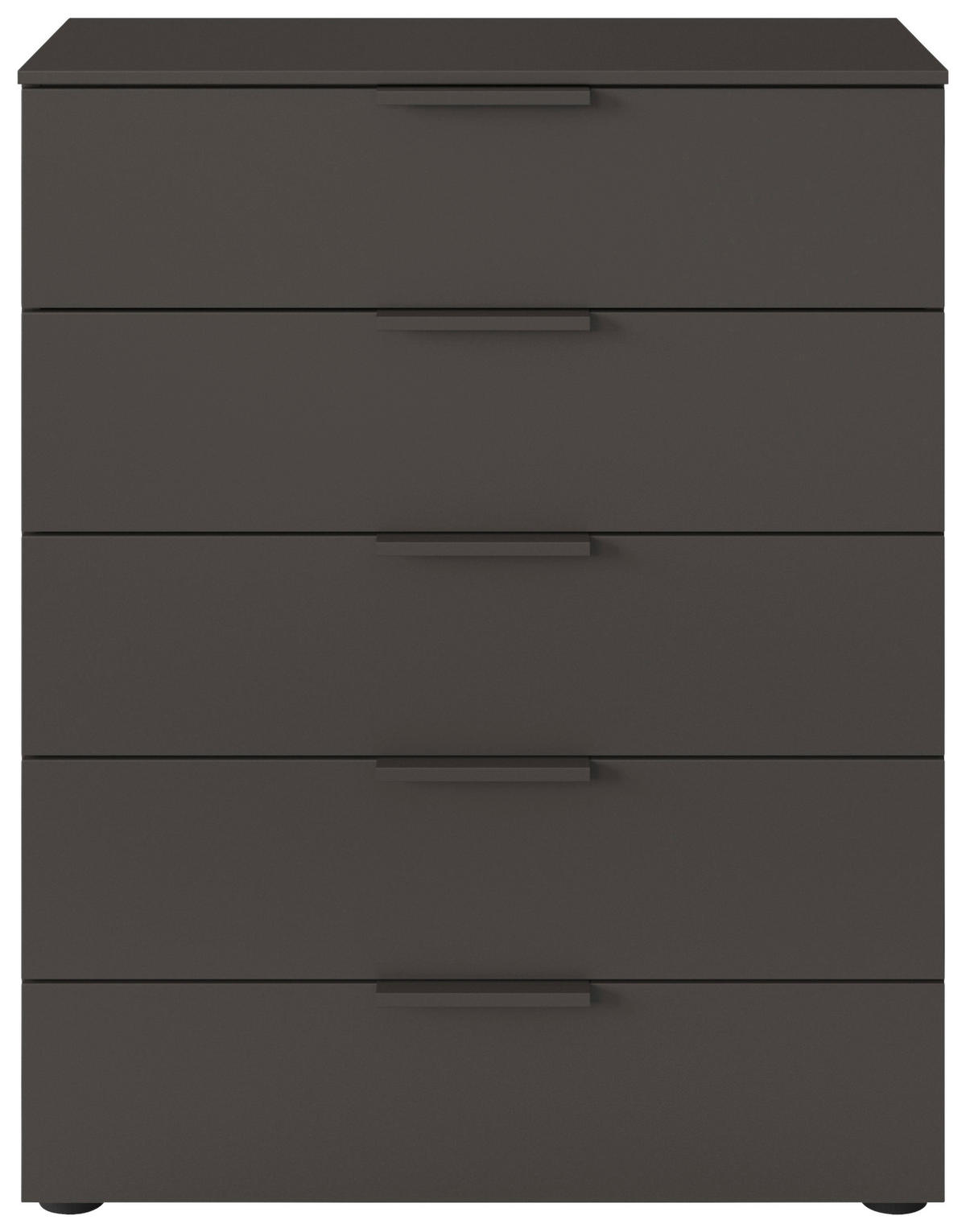 KOMMODE 80/100/42 cm  in Graphitfarben  - Graphitfarben/Schwarz, Modern, Holzwerkstoff/Kunststoff (80/100/42cm) - Rauch Möbel