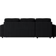 ECKSOFA Schwarz Webstoff  - Schwarz, MODERN, Kunststoff/Textil (150/240cm) - Xora