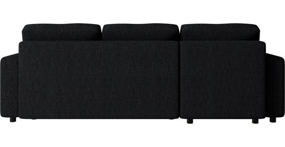 ECKSOFA Schwarz Webstoff  - Schwarz, MODERN, Kunststoff/Textil (150/240cm) - Xora