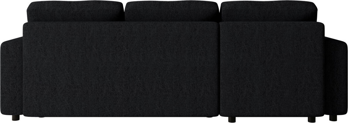 ECKSOFA Schwarz Webstoff  - Schwarz, MODERN, Kunststoff/Textil (150/240cm) - Xora