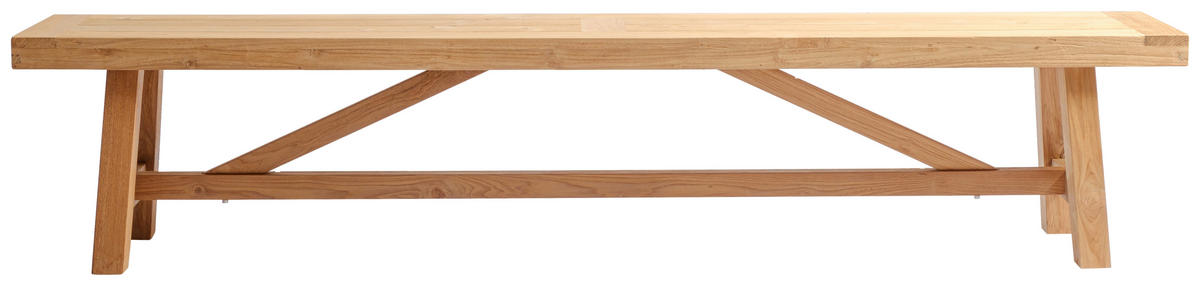 GARTENBANK 220/45/35 cm Recyclingholz, Teakholz   - Teakfarben, Natur, Holz (220/45/35cm) - Ambia Garden