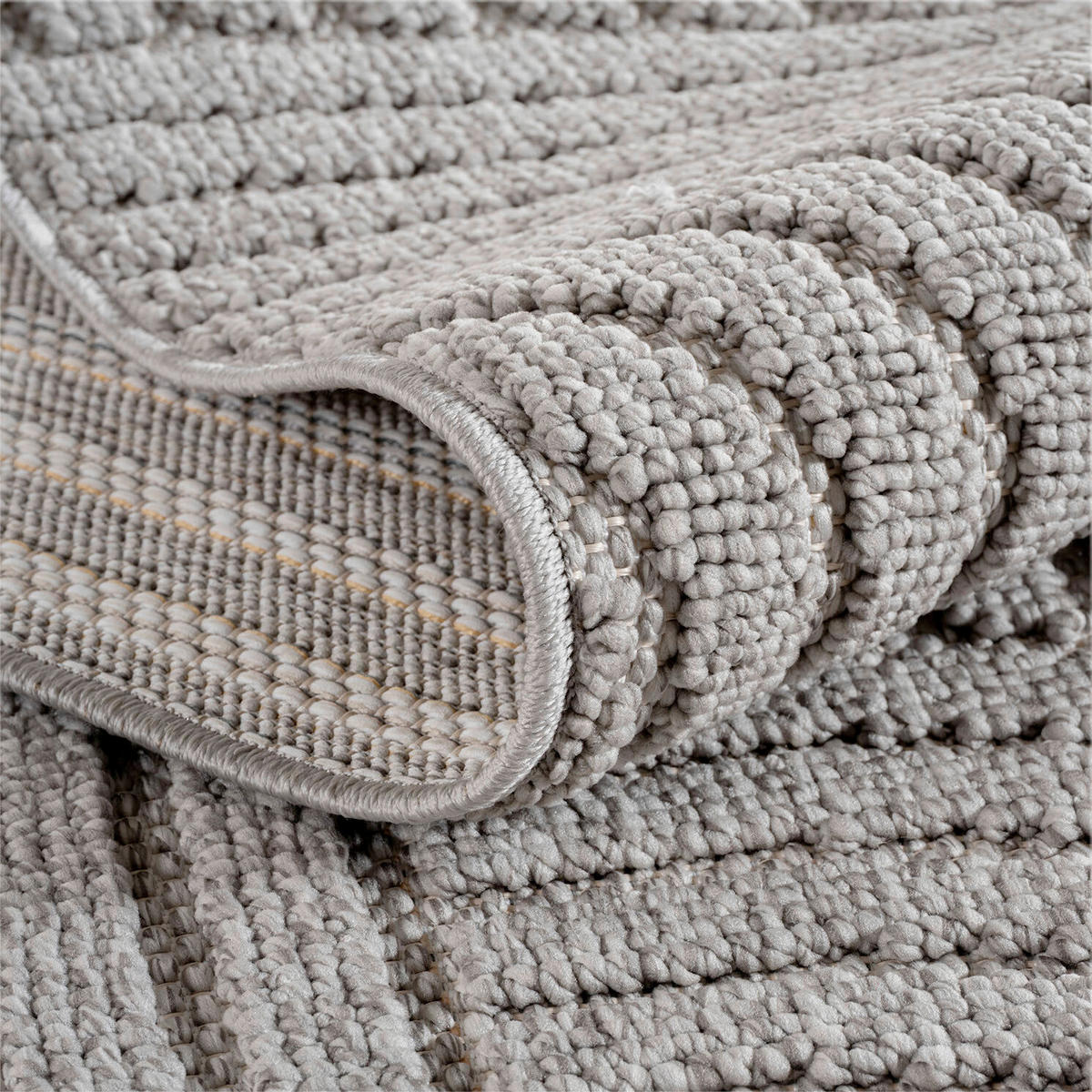 FLACHWEBETEPPICH 200/290 cm HELIX Silberfarben  - Silberfarben, Basics, Kunststoff/Textil (200/290cm) - Novel