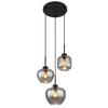 HÄNGELEUCHTE 38/120 cm  - Schwarz, Design, Glas/Kunststoff (38/120cm) - Globo