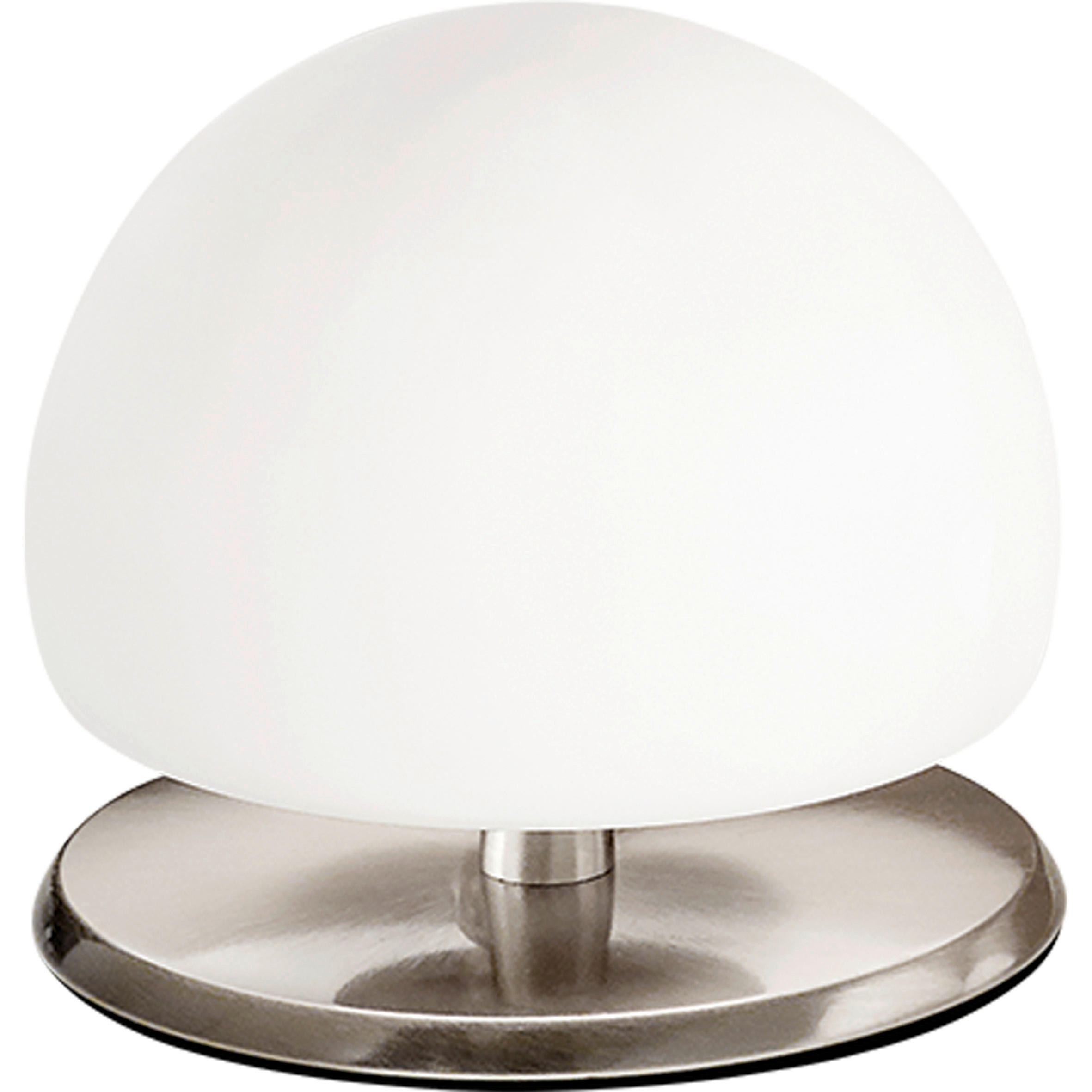 LED-TISCHLEUCHTE MORGANA 15/13 cm   - Weiß/Nickelfarben, Design, Glas/Metall (15/13cm) - Fabas Luce