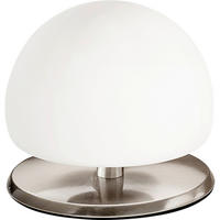 LED-TISCHLEUCHTE MORGANA 15/13 cm   - Weiß/Nickelfarben, Design, Glas/Metall (15/13cm) - Fabas Luce