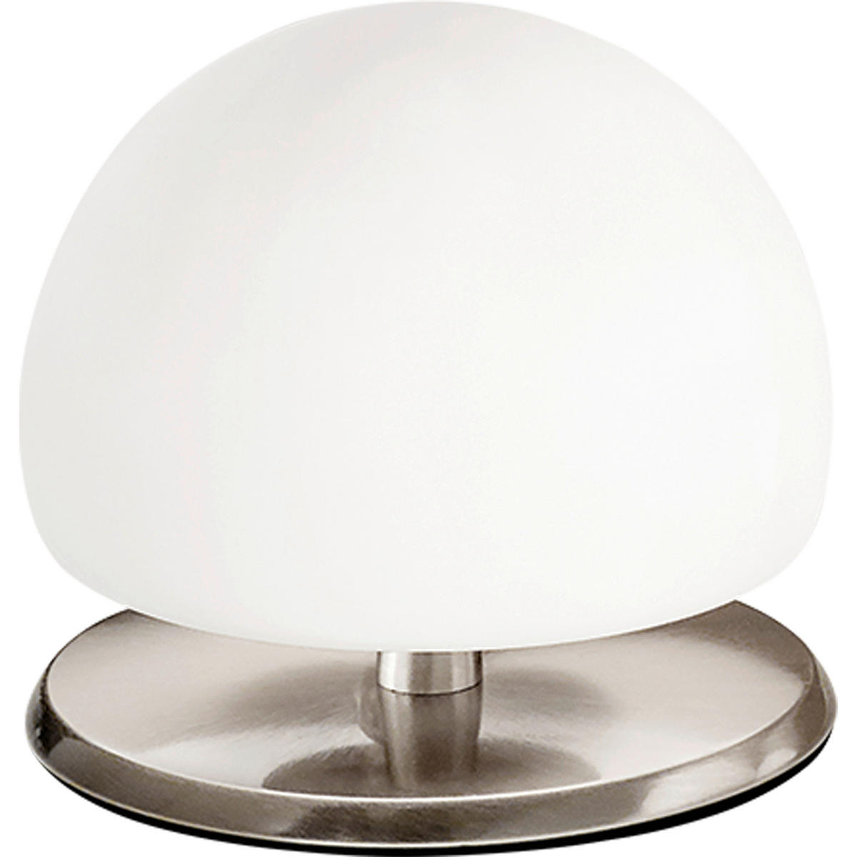 LED-TISCHLEUCHTE MORGANA 15/13 cm   - Weiß/Nickelfarben, Design, Glas/Metall (15/13cm) - Fabas Luce