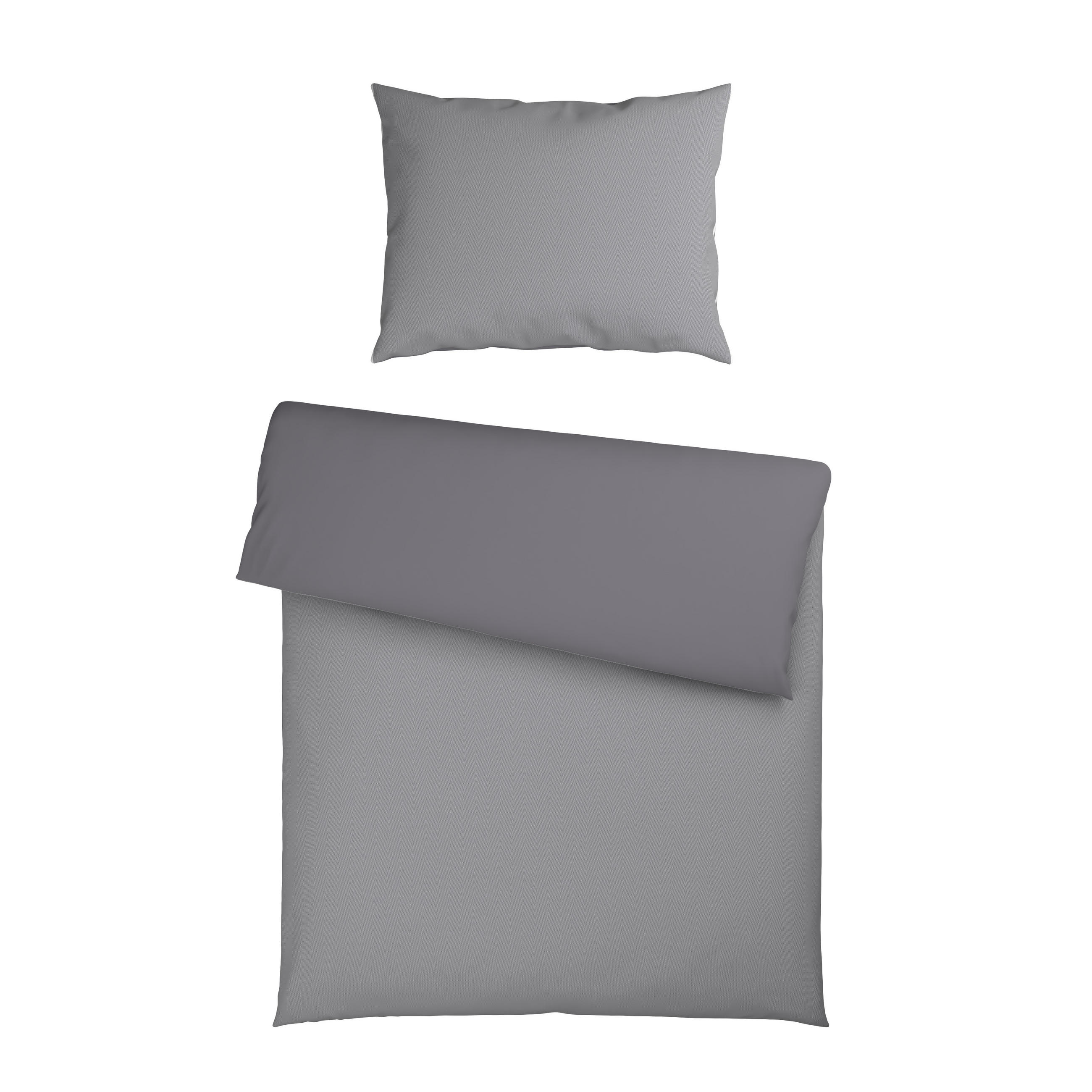 WENDEBETTWÄSCHE 140/200 cm  - Anthrazit, Textil (140/200cm) - Dieter Knoll