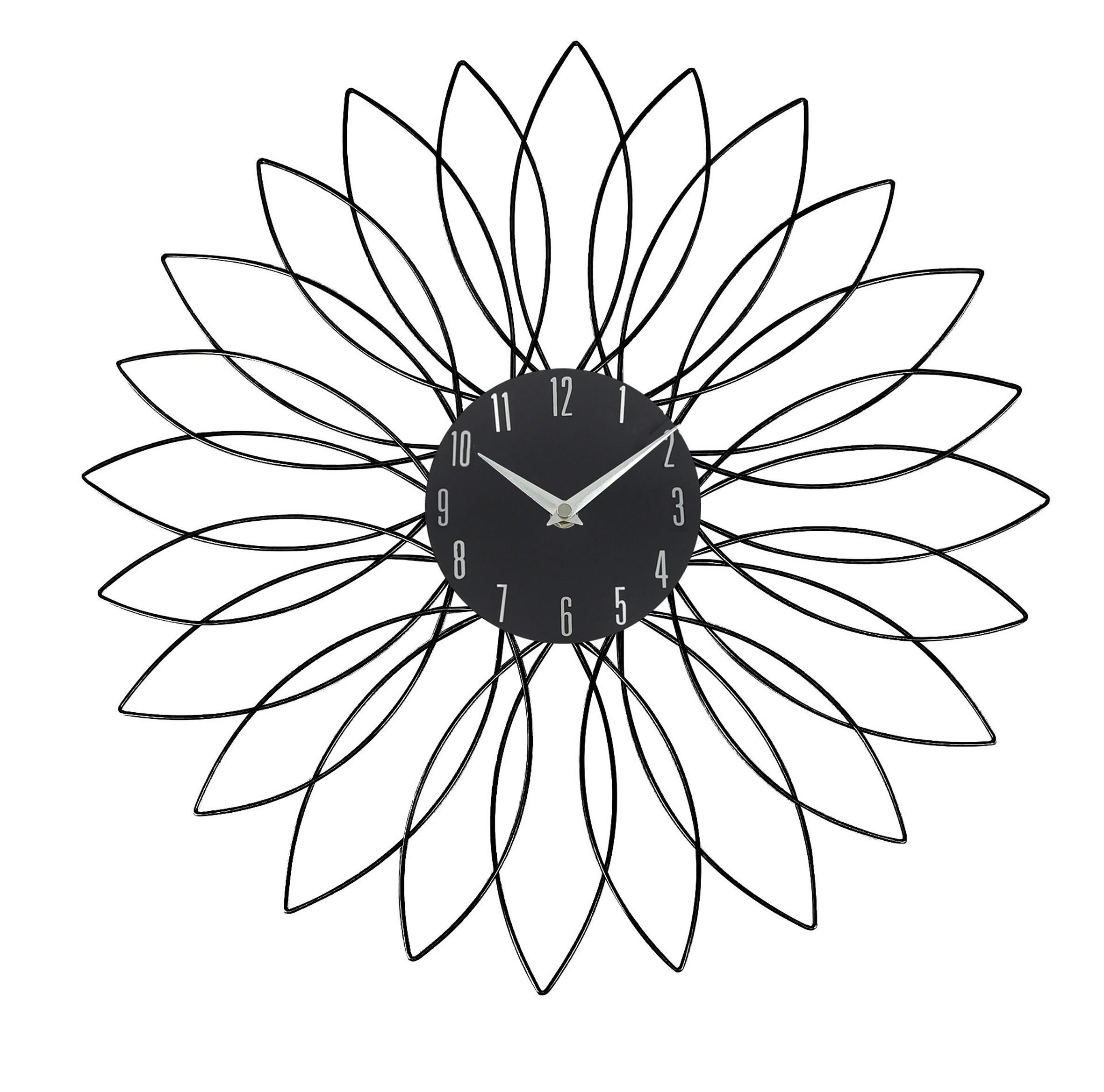 ZIDNI SAT 50 cm - crna, Trend, metal/plastika (50cm) - Ambia Home