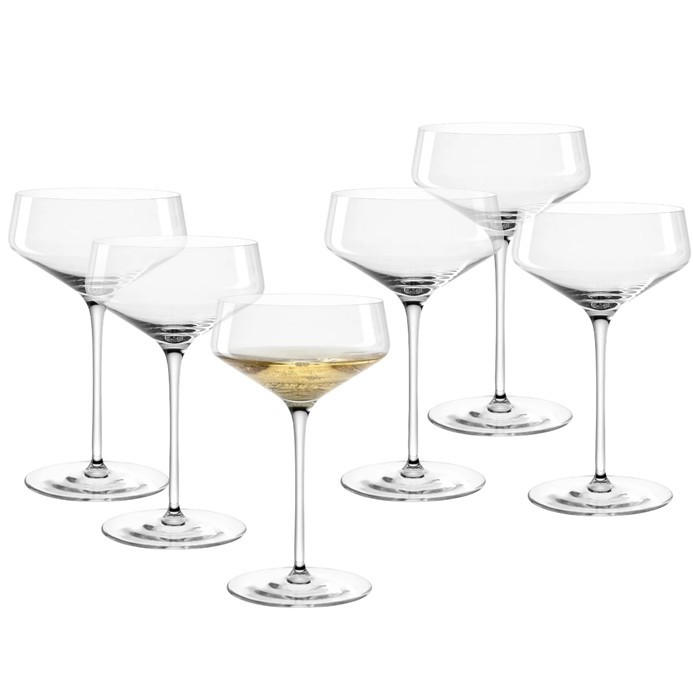 GLÄSERSET Puccini 6-teilig  - Transparent, Design, Glas (11/17,9/11cm) - Leonardo