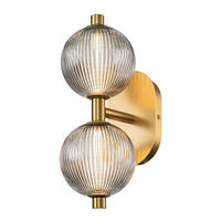 WANDLEUCHTE Eurofase   - Goldfarben, KONVENTIONELL, Glas/Metall (15,1/39/20,3cm) - Elstead Lighting
