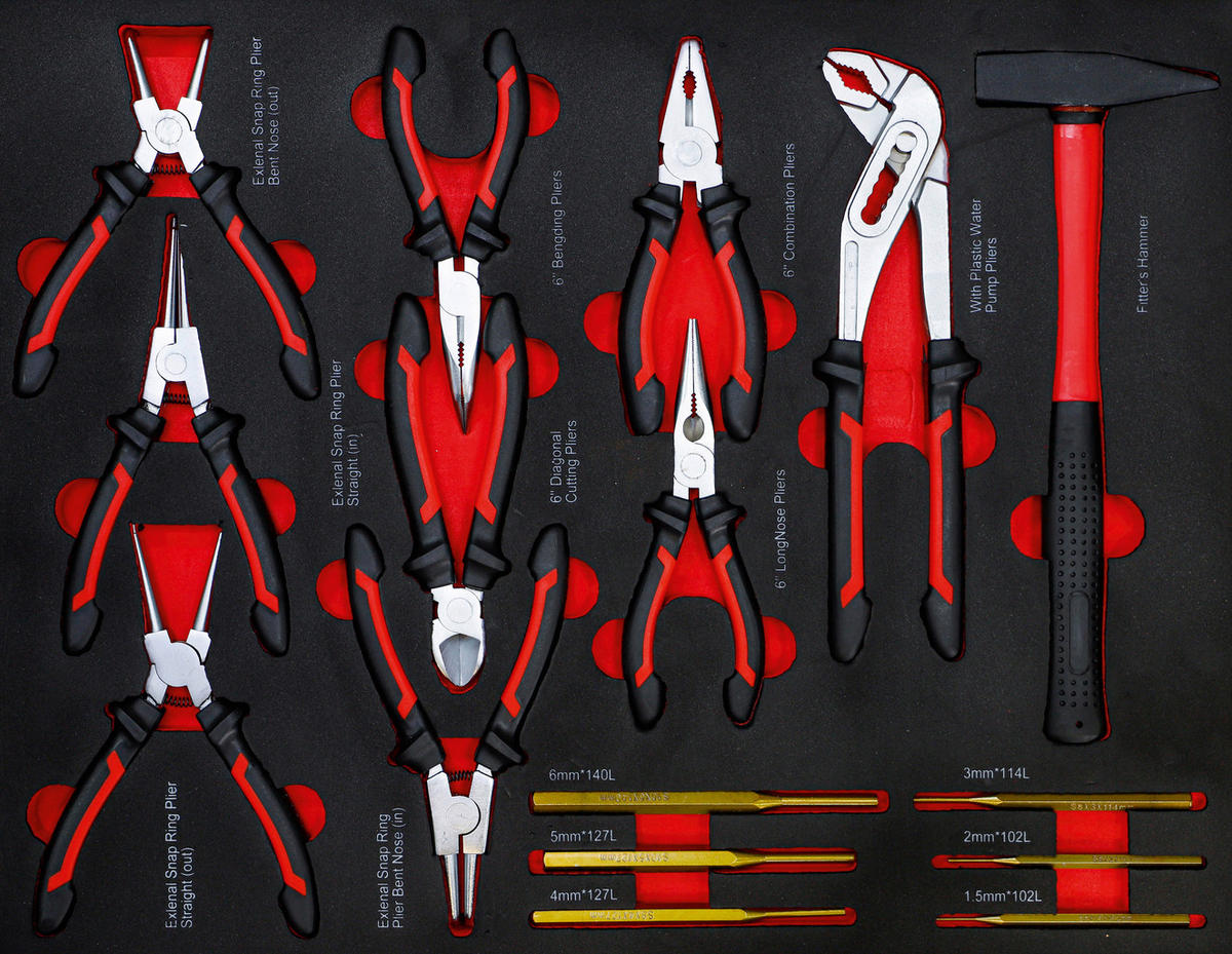 Werkstattwagen  - Rot/Schwarz, Basics (76/89,5/46cm)