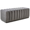 SITZBANK 113/42/48 cm Samt Grau  - Schwarz/Grau, MODERN, Textil (113/42/48cm) - Novel