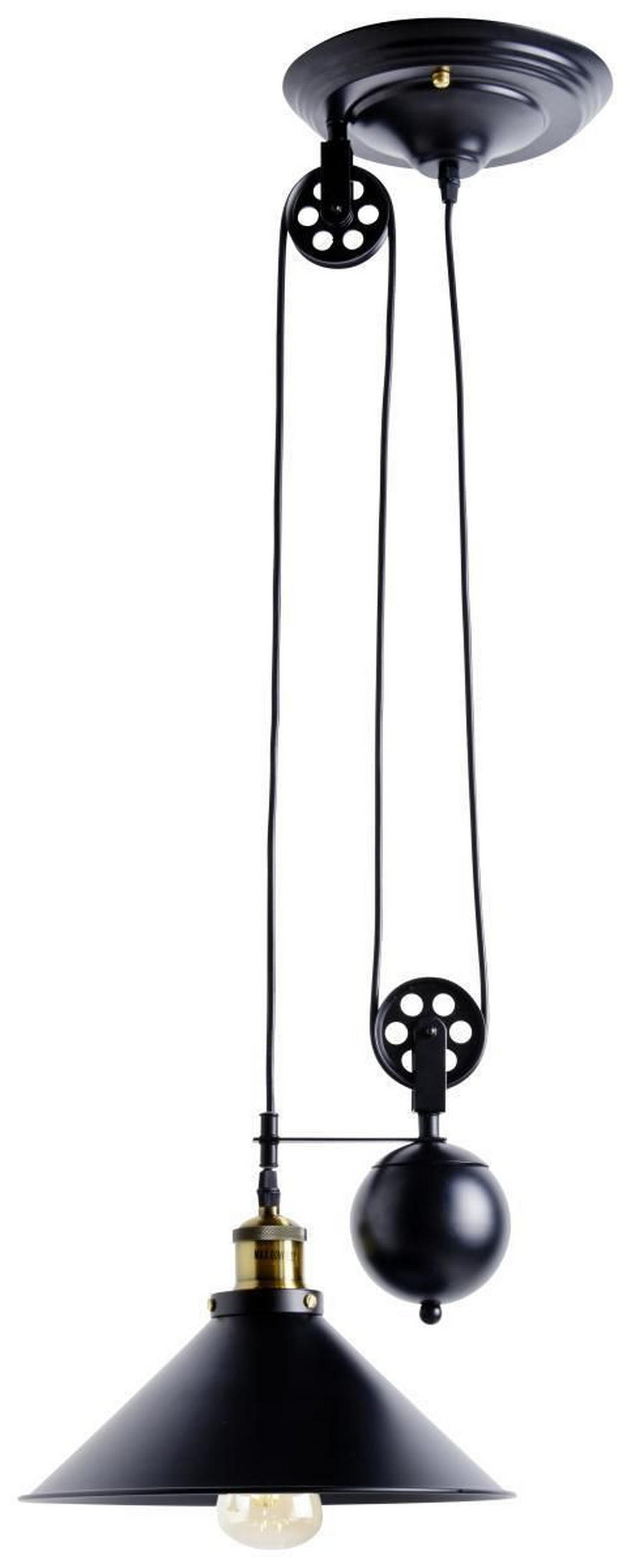 ZÁVESNÉ SVIETIDLO, 30/90-180 cm  - čierna, Lifestyle, kov (30/90-180cm)