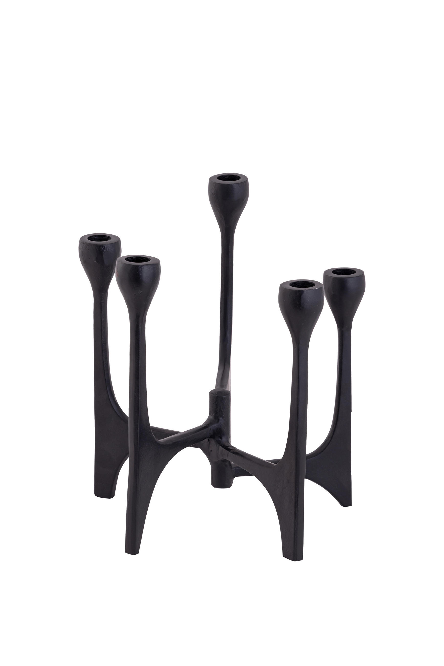 KERZENHALTER - Schwarz, Design, Metall (27/29/26cm) - Ambia Home