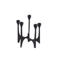 KERZENHALTER - Schwarz, Design, Metall (27/29/26cm) - Ambia Home