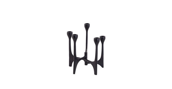 KERZENHALTER - Schwarz, Design, Metall (27/29/26cm) - Ambia Home