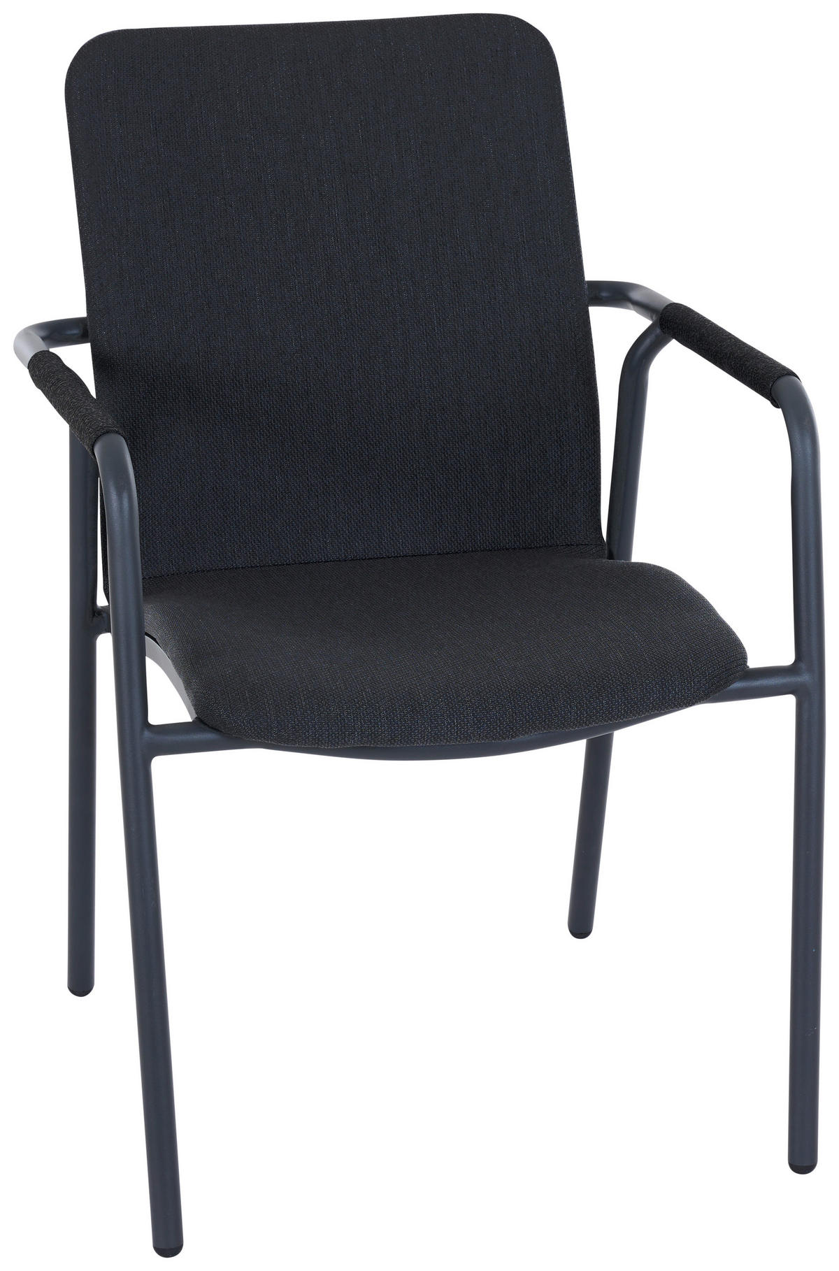 STAPELSESSEL Aluminium Schwarz  - Anthrazit/Schwarz, Design, Textil/Metall (65/86/57cm) - Siena Garden