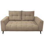BIGSOFA  in Cord Beige  - Beige/Schwarz, KONVENTIONELL, Textil/Metall (246/100/116cm) - Carryhome