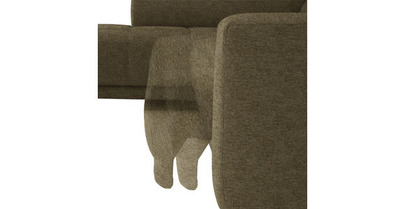 ECKSOFA in Mikrofaser Dunkelgrün  - Dunkelgrün/Schwarz, Design, Textil/Metall (207/301cm) - Xora