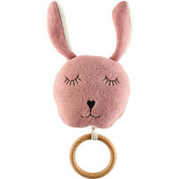 NAŤAHOVACIA HRAČKA S MELÓDIOU - pink/prírodná farba, Basics, drevo/textil (13/13cm) - Avelia