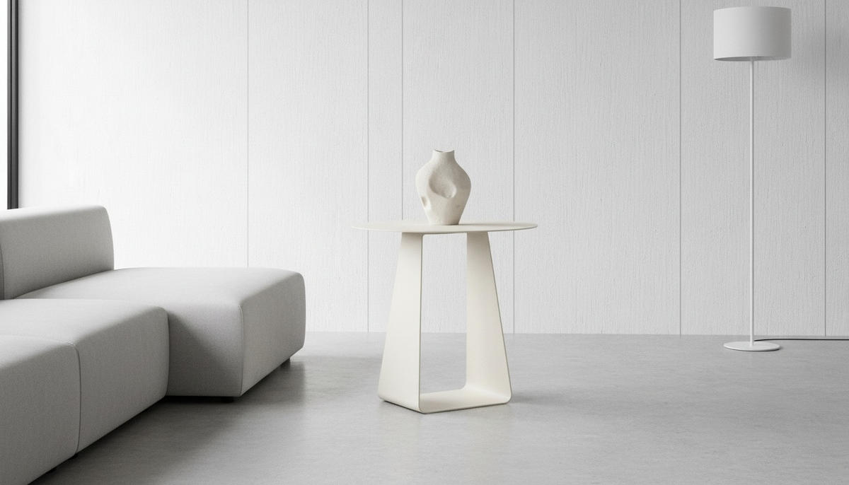 ODKLÁDACÍ STOLEK, krémová - krémová, Design, kov (45/45/45cm) - Xora