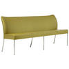 SITZBANK 200/89/65 cm  in Grün, Edelstahlfarben  - Edelstahlfarben/Grün, Design, Leder/Metall (200/89/65cm) - Bert Plantagie