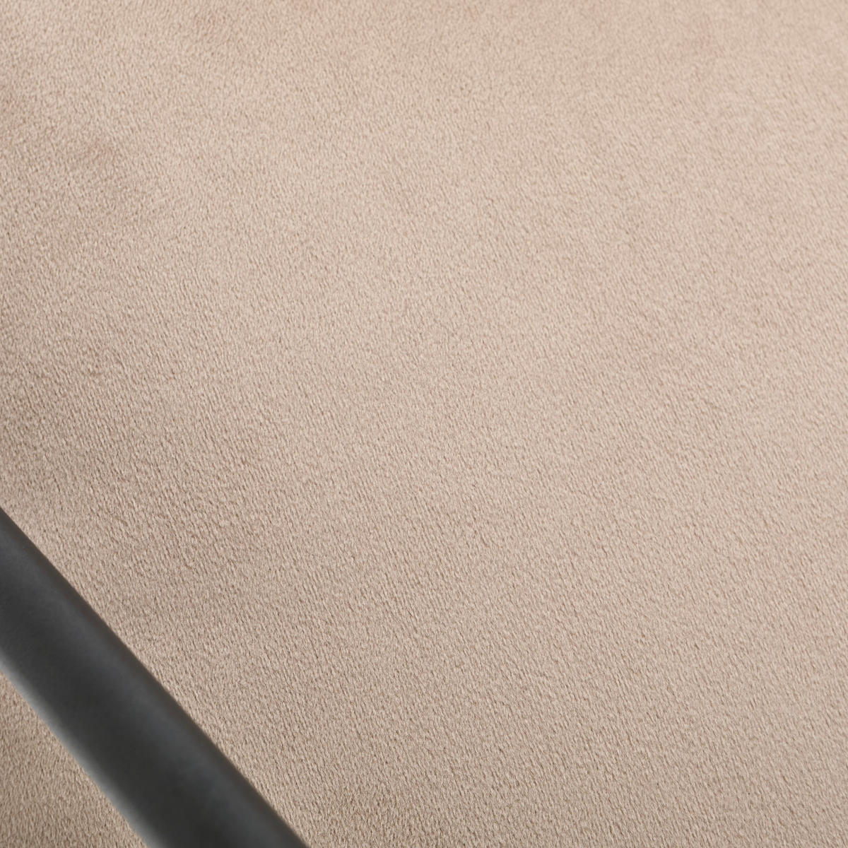 SOFA Samt Taupe  - Taupe/Schwarz, MODERN, Textil/Metall (129/75/87cm) - P & B