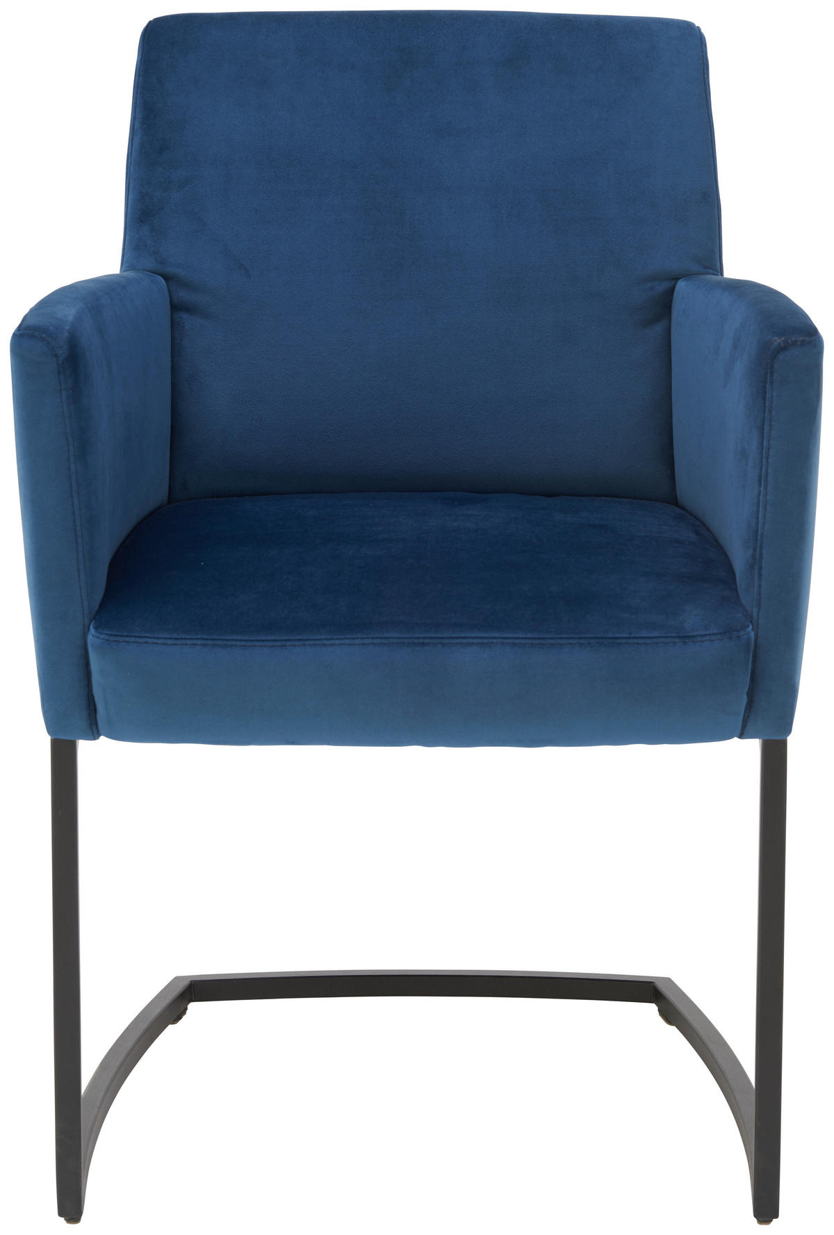 ARMLEHNSTUHL  in Velours  - Blau/Schwarz, Design, Textil/Metall (58/88/61cm) - Joop!