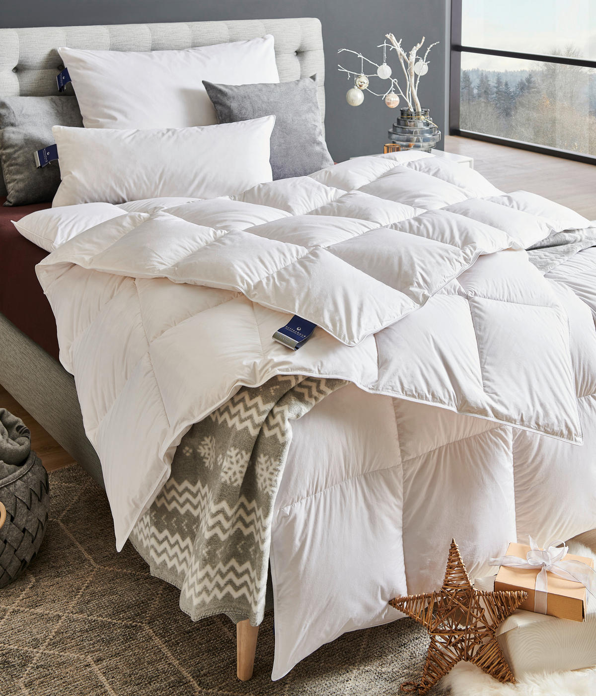 POPLUN CJELOGODIŠNJI 135/200 cm  ALMIRA MONO  - bijela, Konvencionalno, tekstil (135/200cm) - Billerbeck