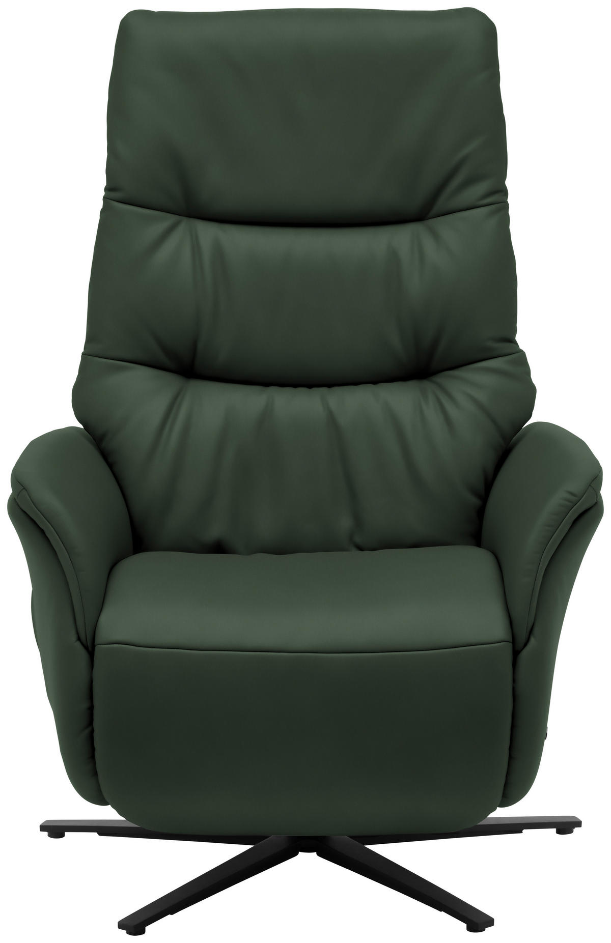 MASSAGESESSEL Echtleder Dunkelgrün    - Dunkelgrün/Anthrazit, KONVENTIONELL, Leder/Metall (74/114/97cm) - Himolla