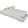 ECKSOFA  in Webstoff Weiß  - Schwarz/Weiß, KONVENTIONELL, Kunststoff/Textil (162/282cm) - Carryhome