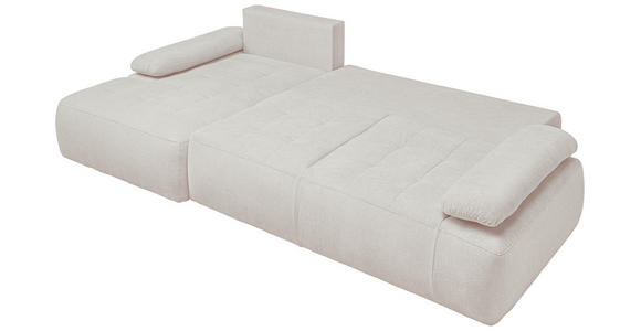 ECKSOFA  in Webstoff Weiß  - Schwarz/Weiß, KONVENTIONELL, Kunststoff/Textil (162/282cm) - Carryhome