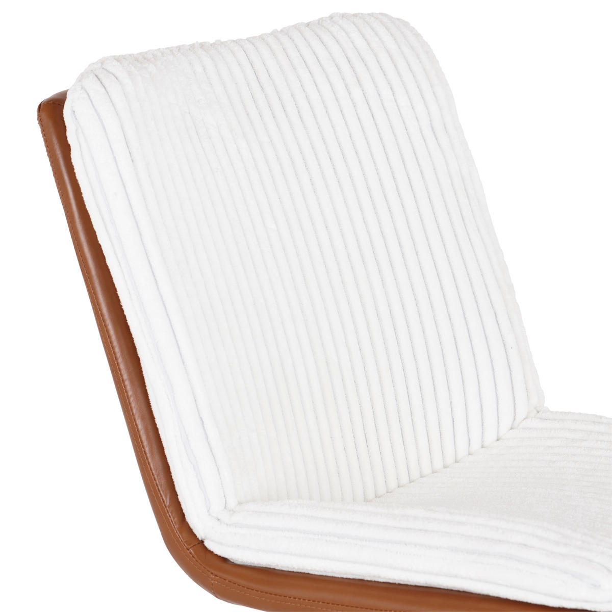 DREHSTUHL  in Cord, Lederlook Braun, Beige  - Beige/Schwarz, MODERN, Kunststoff/Textil (42/98/45cm) - MID.YOU