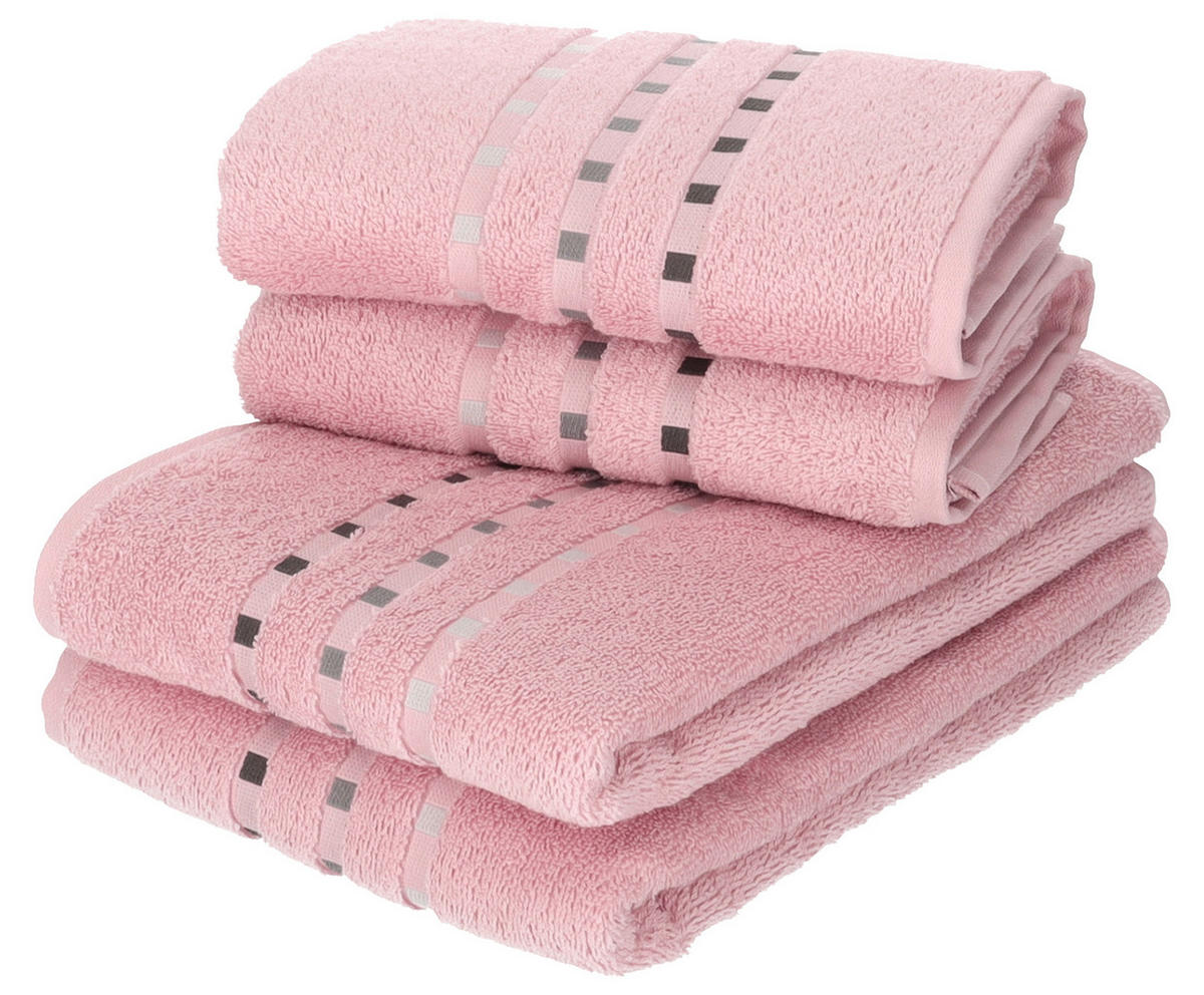 HANDTUCH 100/50 cm QUATTRO Rot  - Rot, Basics, Textil (100/50cm) - Esposa