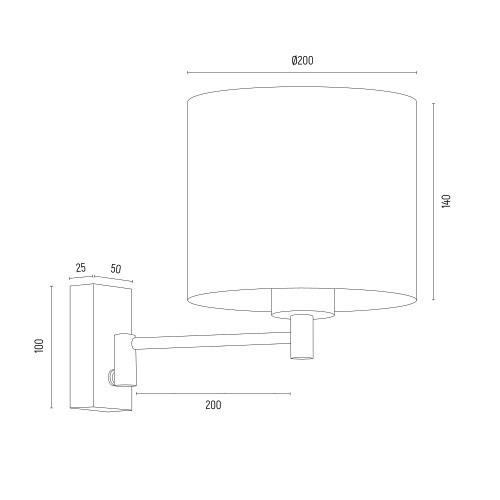 WANDLEUCHTE 24/20/32 cm   - Goldfarben, KONVENTIONELL, Metall (24/20/32cm)