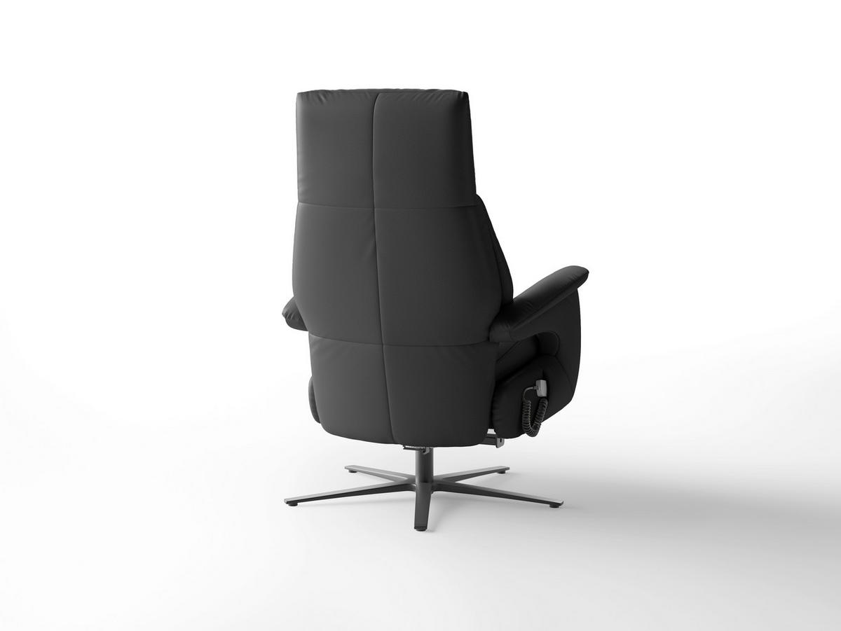 RELAXSESSEL Leder Schwarz  - Schwarz, Basics, Leder/Metall (75/110/85cm) - Sit & More