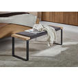 SITZBANK 120/40/38 cm Schwarz, Wildeiche Wildeiche massiv  - Wildeiche/Schwarz, Design, Holz/Metall (120/40/38cm) - Valnatura