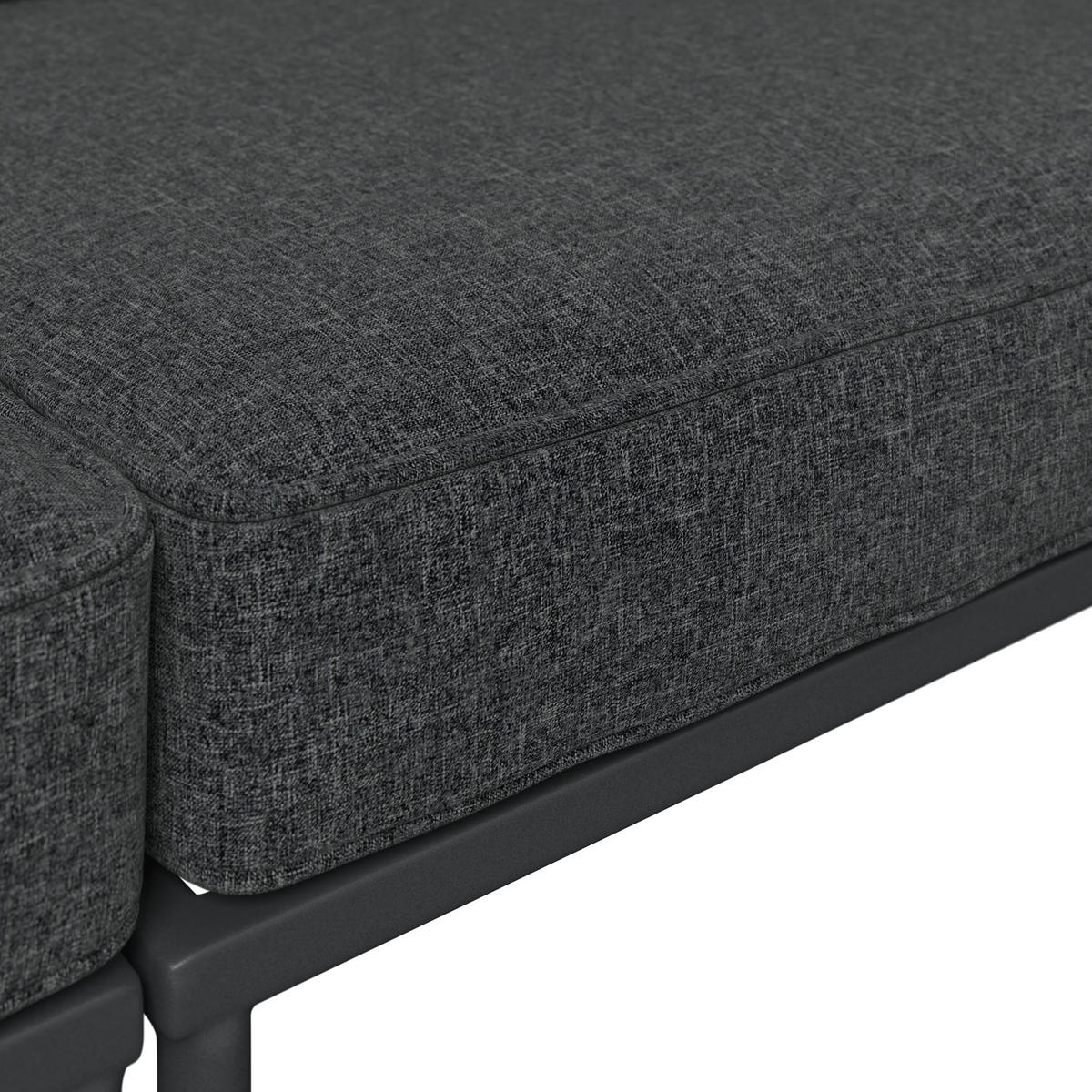 LOUNGEGARNITUR 6-teilig   Eisen  - Dunkelgrau, MODERN, Glas/Textil (198l) - Ambia Garden