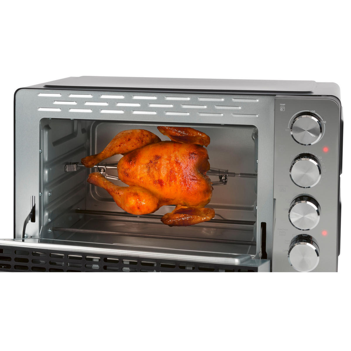 MINIBACKOFEN  - Schwarz, Basics, Glas/Metall (52,4/29,7/41,7cm) - Bomann