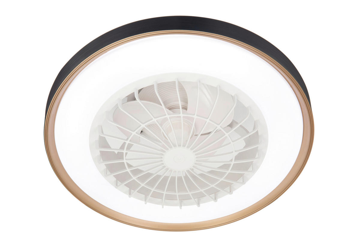 PLAFONSKI VENTILATOR   - bela/zlatna, Osnovno, metal/plastika (50/12cm) - Mican