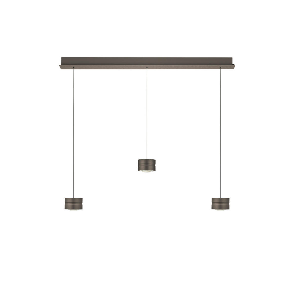 LED-HÄNGELEUCHTE MIKA 110/11/30-180 cm   - Bronzefarben, Design, Metall (110/11/30-180cm) - elements by BANKAMP