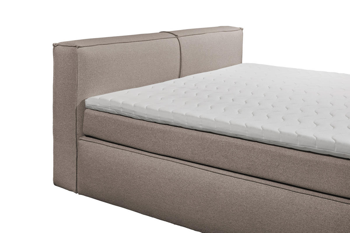 FAMILIENBOXSPRINGBETT - Taupe/Schwarz, LIFESTYLE, Kunststoff/Textil (240/200cm) - Esposa