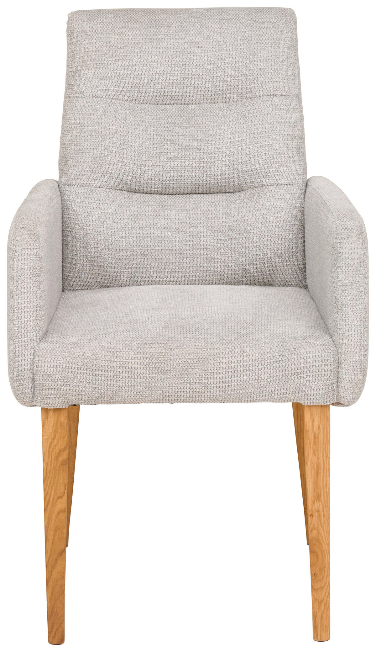 ARMLEHNSTUHL in Holz, Textil Eichefarben, Hellgrau  - Eichefarben/Hellgrau, KONVENTIONELL, Holz/Textil (54/91/63cm) - Carryhome
