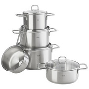 KOCHTOPFSET 5-teilig - LIFESTYLE, Glas/Metall - Fissler
