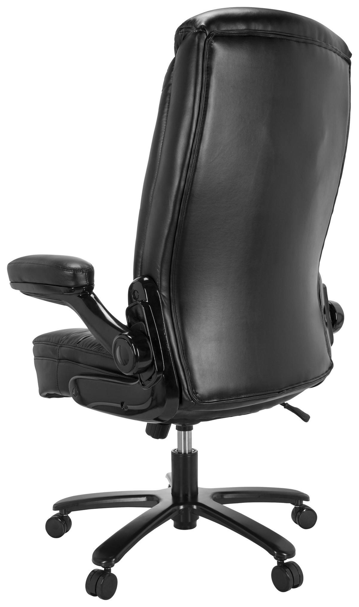 CHEFSESSEL Lederlook Schwarz  - Schwarz, MODERN, Kunststoff/Textil (85/122/82cm) - MID.YOU