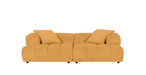 SOFAELEMENT in Flachgewebe Currygelb  - Currygelb/Schwarz, KONVENTIONELL, Kunststoff/Textil (125/66/155cm) - Carryhome