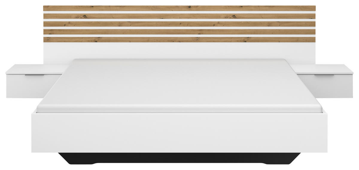 ÁGYSZETT 160/200 cm  fehér  - fehér, Basics, faalapú anyag (160/200cm) - Xora
