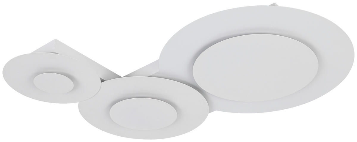 DECKENLEUCHTE    60/45/6 cm  - Weiß, Design, Kunststoff/Metall (60/45/6cm) - Collet's Monde